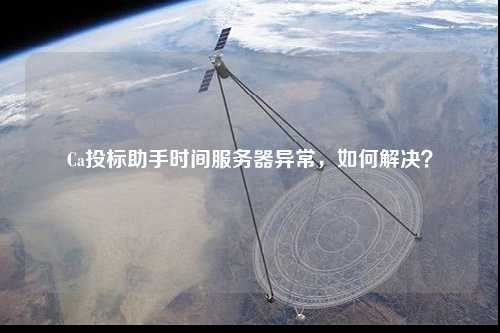 Ca投標助手時間服務器異常，如何解決？