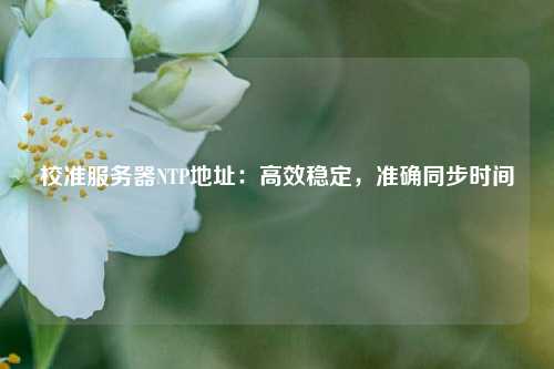校準服務器NTP地址：高效穩定，準確同步時間