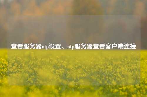 查看服務器ntp設置、ntp服務器查看客戶端連接
